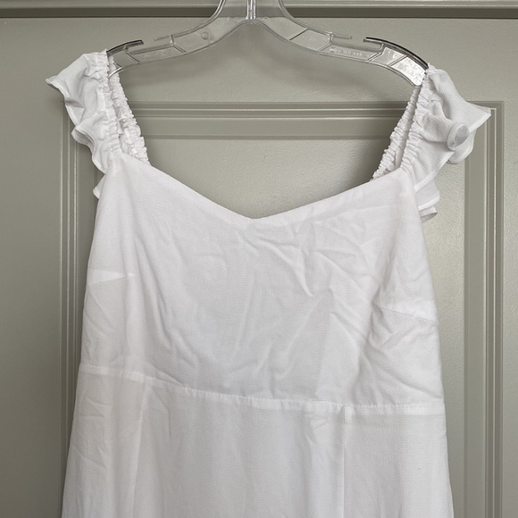 Women’s Dress And Now This White Solid Sweetheart Neck Ruffled Pullover Size 0X - Picture 3 of 5